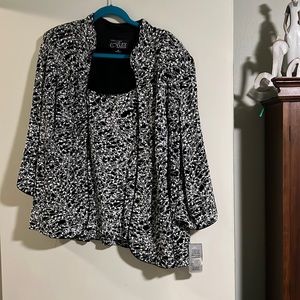 Sparkly 3X black/white 2 piece set